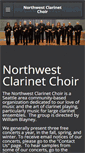 Mobile Screenshot of nwclarinetchoir.org