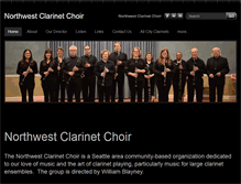 Tablet Screenshot of nwclarinetchoir.org